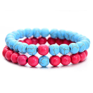 Open image in slideshow, Sweetheart Bracelet - Pink &amp; Blue
