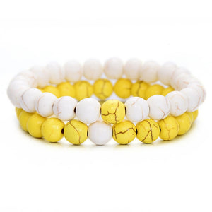 Open image in slideshow, Sweetheart Bracelet - White &amp; Yellow
