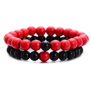 Open image in slideshow, Sweetheart Bracelet - Red &amp; Black
